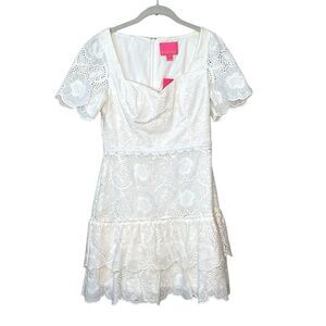Lilly Pulitzer NEW White Eyelet Bonni Mini Dress Size 2 $278